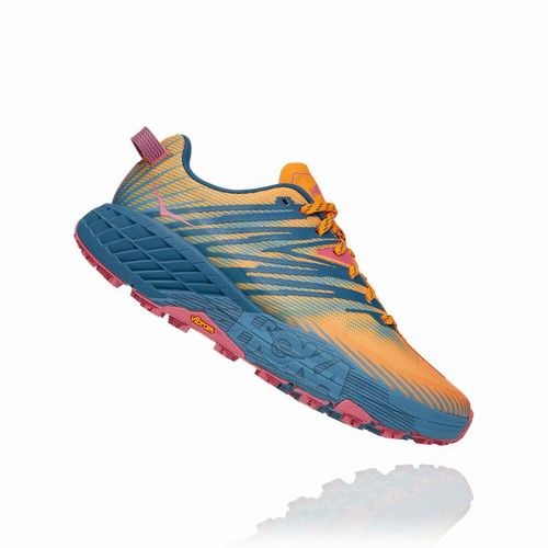 Hoka One One SPEEDGOAT 4 Trail Running Shoes For Women India Orange/Blue IN-3407